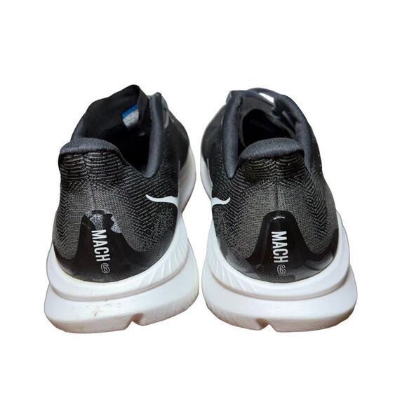 Hoka Mach 6 wide Black and White Athletic Shoes size 11.5 2E main image 6